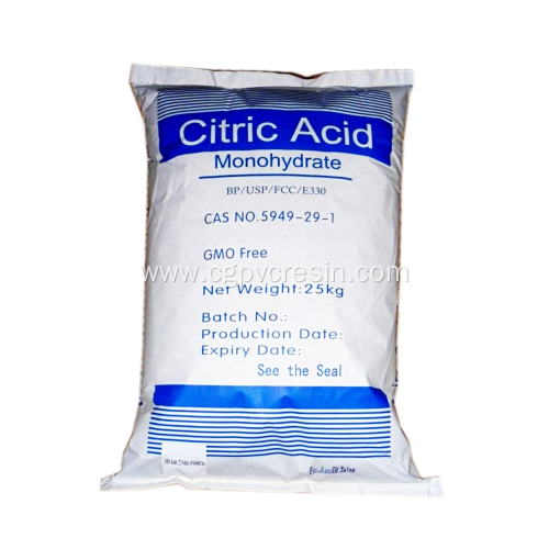 BP USP Food Grade Citric Acid Anhydrous Monohydrate